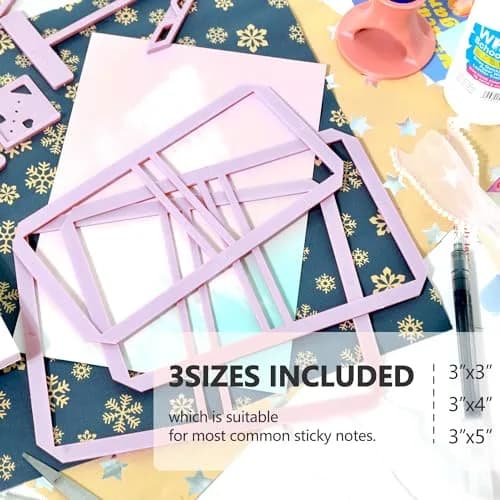 UPTTHOW 9Pcs Bookbinding Easy Scrapbooking Tool for Notebook Calender | Resilient Plastic Templates for Creative Projects thumbnail 3