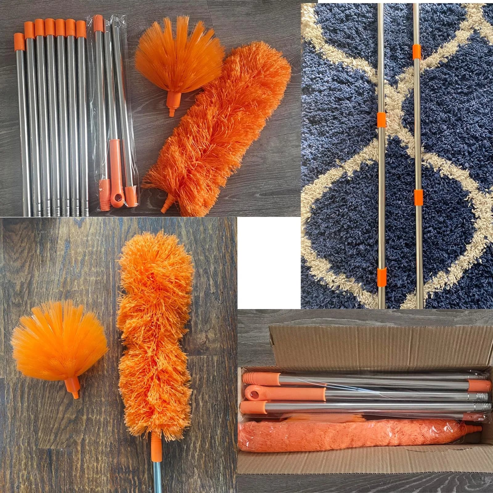 Tockrop High Reach Duster Kit with 20 ft Extension Pole & 2 Heads | Bendable & Washable for Ceiling Fans, Corners - view 7