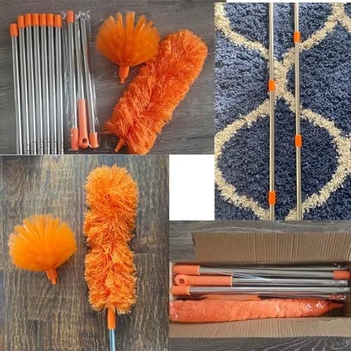 Tockrop High Reach Duster Kit with 20 ft Extension Pole & 2 Heads | Bendable & Washable for Ceiling Fans, Corners thumbnail 7