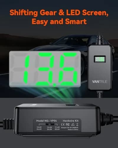 VANTRUE LED Screen OBD Hardwire Power Cable 3.05m (10ft) | Smart Low Voltage Protection for Parking Mode thumbnail 3