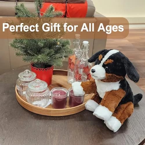 WEIGEDU Bernese Mountain Dog Stuffed Animal Puppy Plush Toy 30cm (12 Inches) | Realistic Tricolor Fur, Soft Polyester thumbnail 5