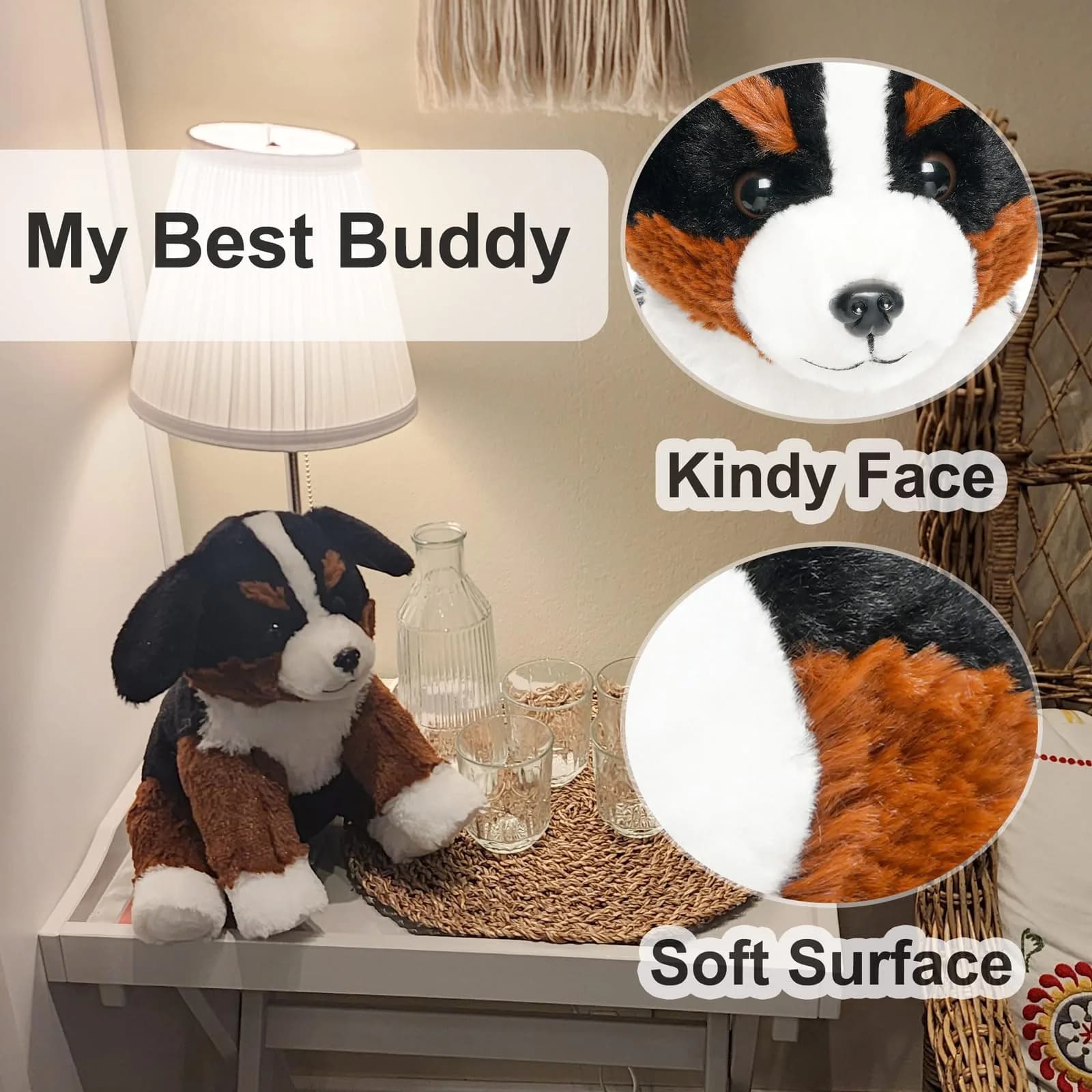 WEIGEDU Bernese Corgi Plush Toy Stuffed Animal 30.5 cm (12 Inch) | Realistic Welsh Corgi Design - view 3