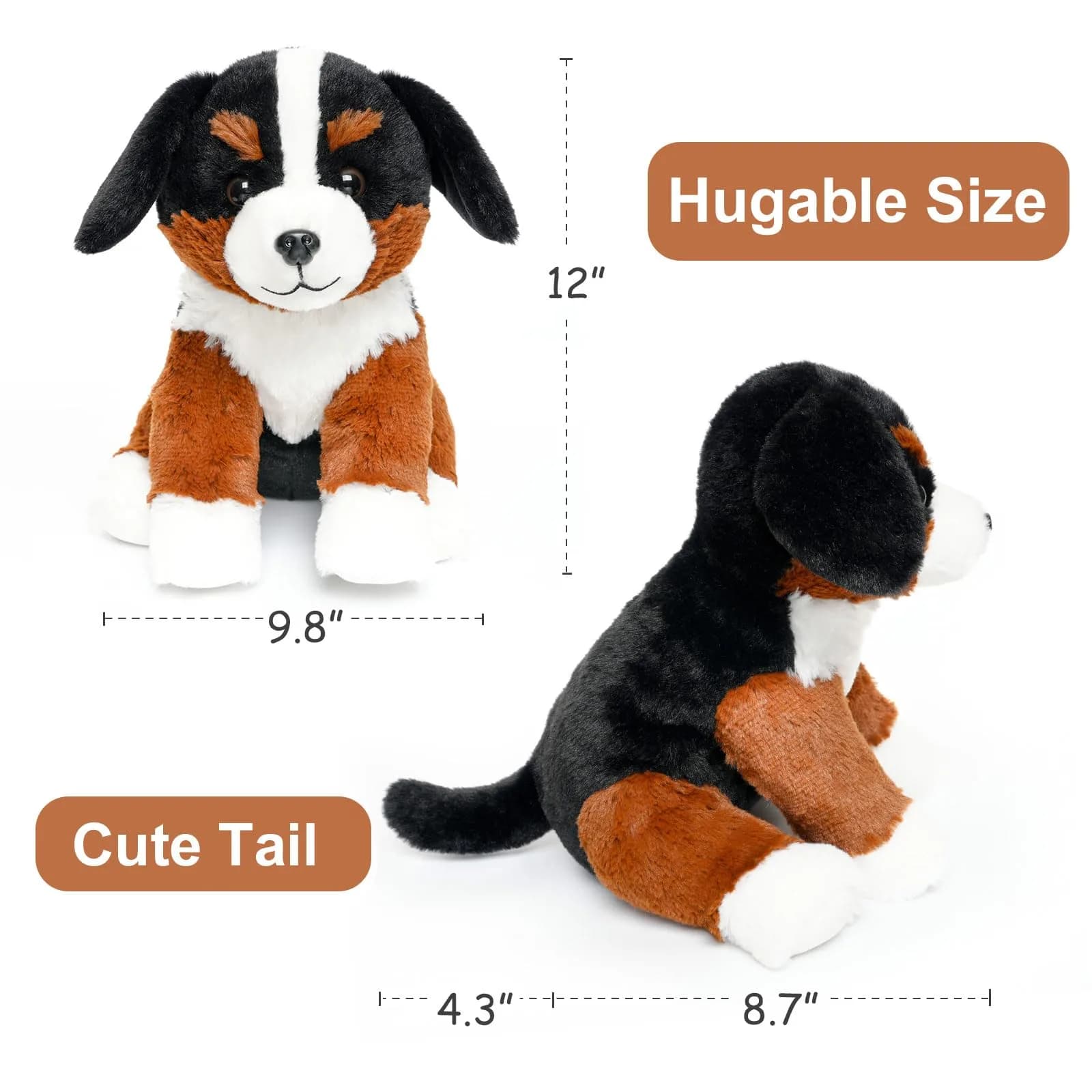 WEIGEDU Bernese Corgi Plush Toy Stuffed Animal 30.5 cm (12 Inch) | Realistic Welsh Corgi Design - view 4