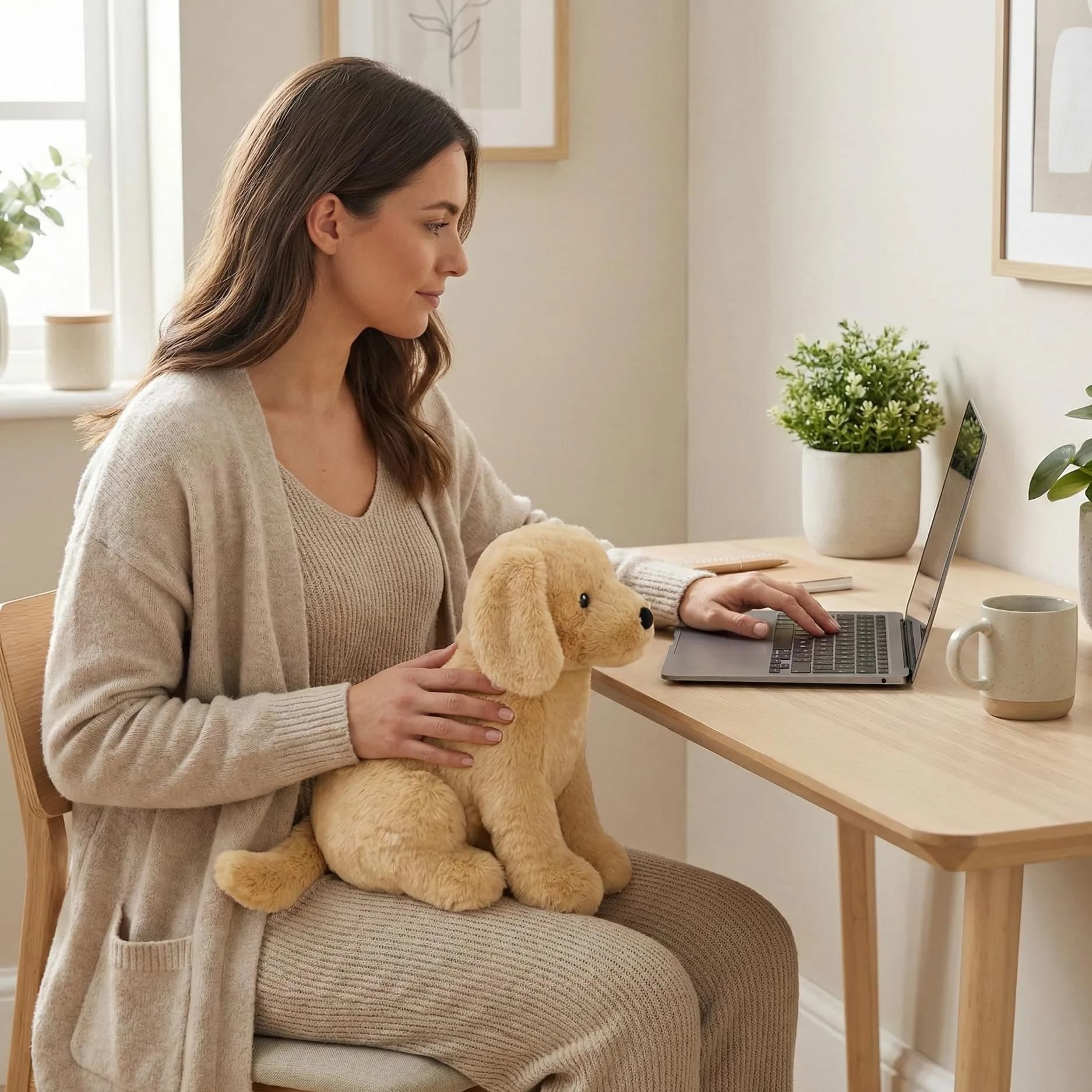 WEIGEDU Golden Retriever Stuffed Animal Dog Puppy Plush Toy 30cm (12 inch) | ASTM Tested & CPSIA Compliant - view 9