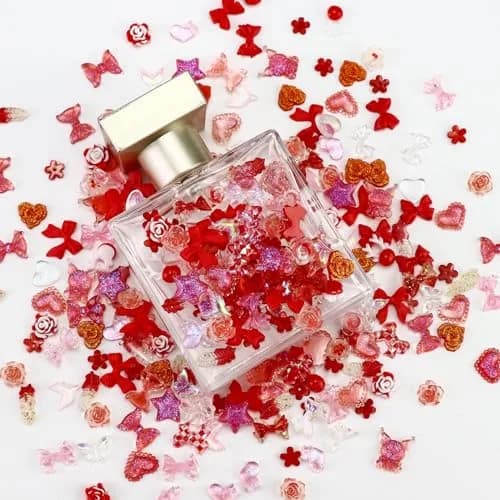 Briskbloom 320PCS Red Assorted Nail Charms | 3D Nail Art & DIY Accessories thumbnail 4