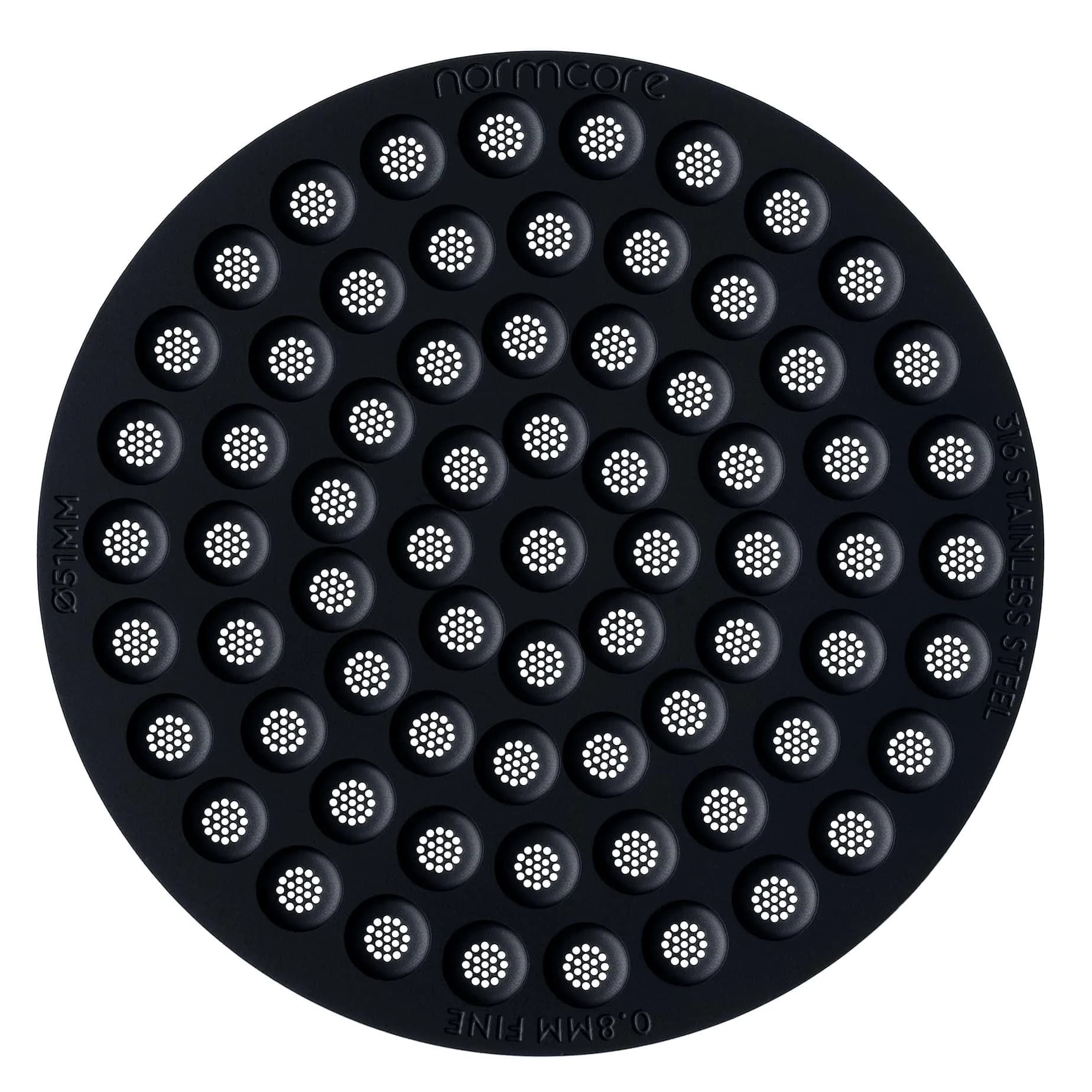 Normcore Black 51mm x 0.8mm Ultra-Slim Puck Screen for 51mm Portafilter - main product image