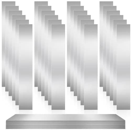 Amylove 24 Pcs 304 Stainless Steel Shim Stock 15cm x 2.5cm | Wide Usage & Durable thumbnail 1