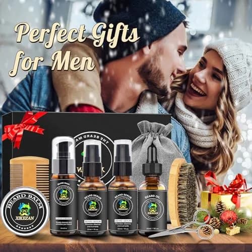 XIKEZAN Beard Kit for Men Grooming & Care 2 Pack | Complete Beard Care Set with Serum, Wash, Oil, Balm, Tools & EBook thumbnail 2