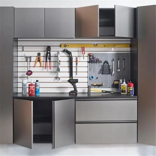 Klair Living Nova Series Wood Base Drawer Wall Mounted Garage Cabinet in Metallic Gray (32 in W x 24 in H x 20 in D) thumbnail 6