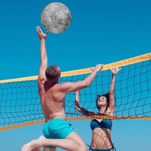 Shappy Moon Inflatable PVC Ball 40.64 cm (16 Inch) & 60.96 cm (24 Inch) | Educational Space Toy for Kids thumbnail 5