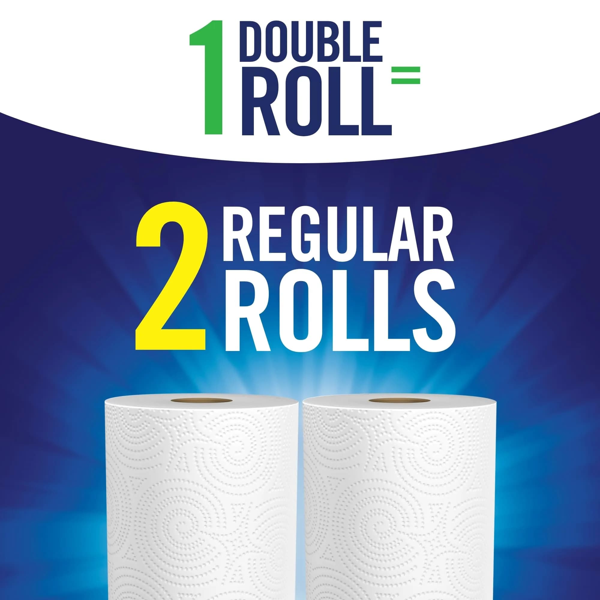 Sparkle Tear-A-Square Paper Towels, 12 Double Rolls = 24 Regular Rolls, White | Customizable Sheet Size Paper Towel - view 5