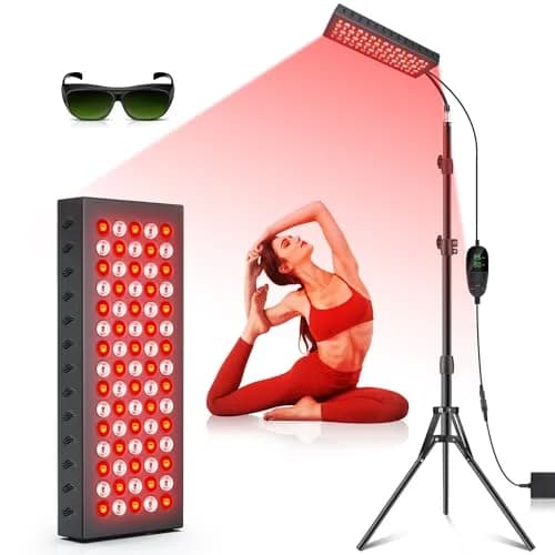 Astarexin Red Light Therapy Panel with Stand 75 LEDs 660nm Red & 850nm NIR | Pain Relief & Skin Care thumbnail 1