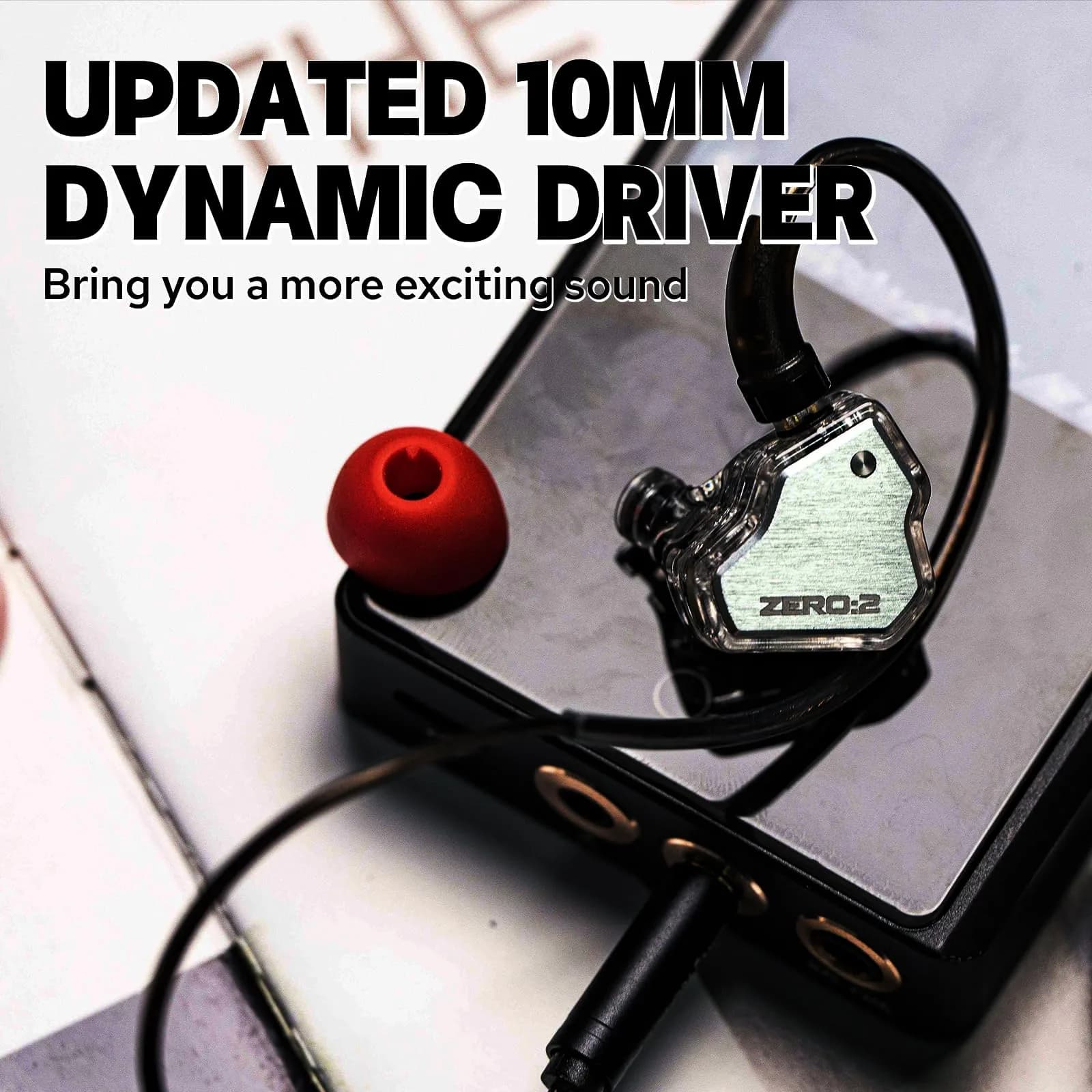 Linsoul 7Hz x Crinacle Zero:2 Wired In-Ear Monitor Earphones 1.25m (4.1ft) Cable | Audiophile-Tuned Dynamic Driver IEMs - view 3
