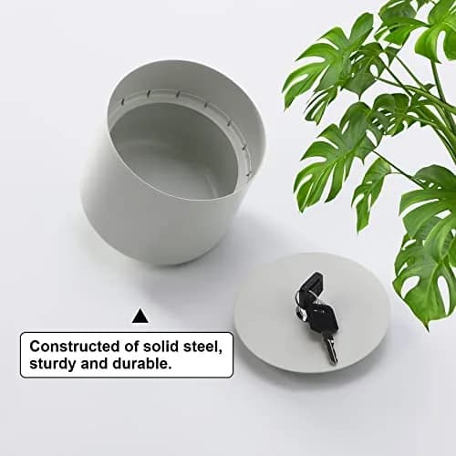 Younion Flower Pot Diversion Safe, Secret Hidden Safe, White 129ml (4.8"D x 5.2"H) thumbnail 5