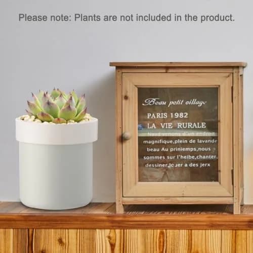 Younion Flower Pot Diversion Safe, Secret Hidden Safe, White 129ml (4.8"D x 5.2"H) thumbnail 3