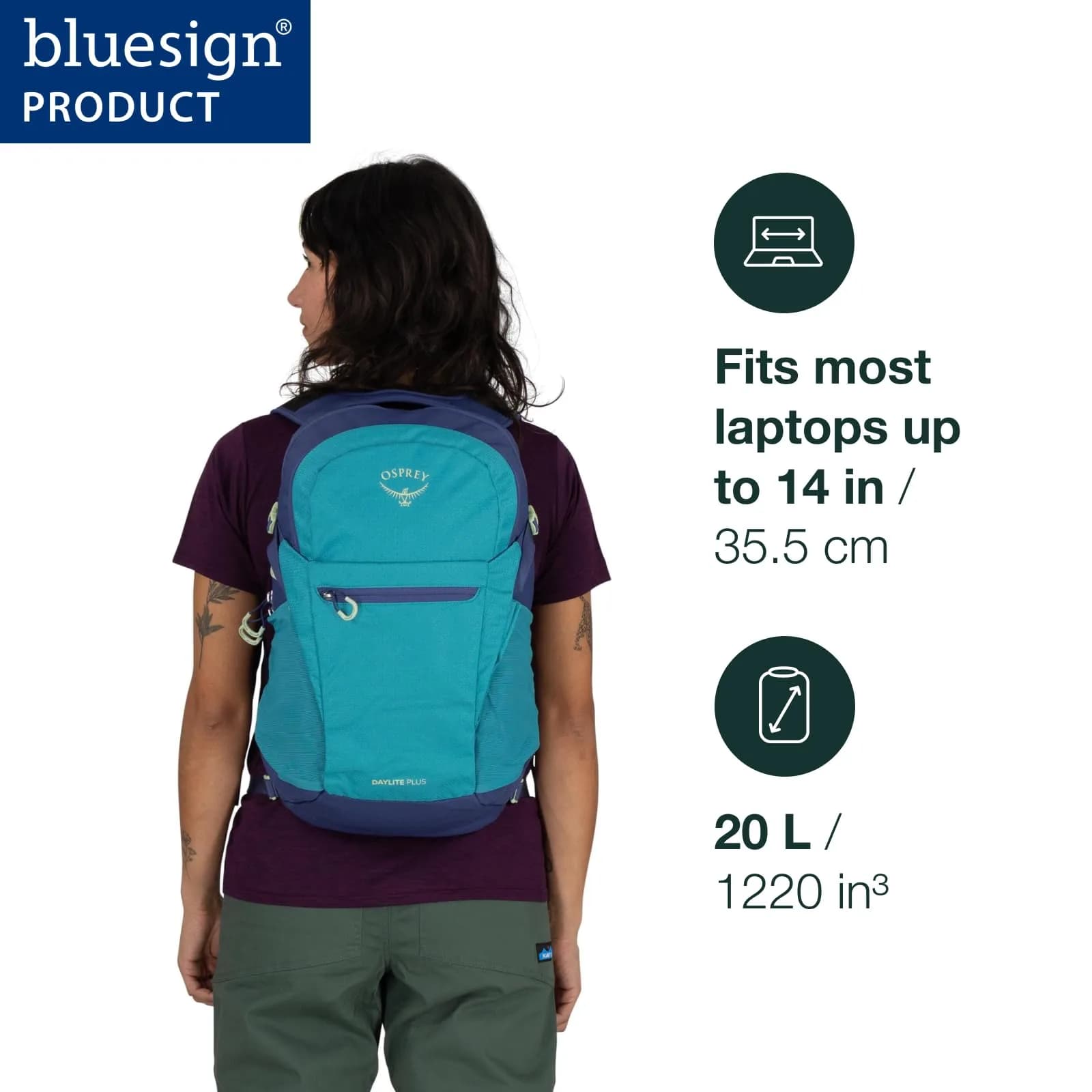 Osprey Daylite Plus Commuter Backpack 20L | Versatile, Lightweight & Sustainable (70-120 chars) - view 2