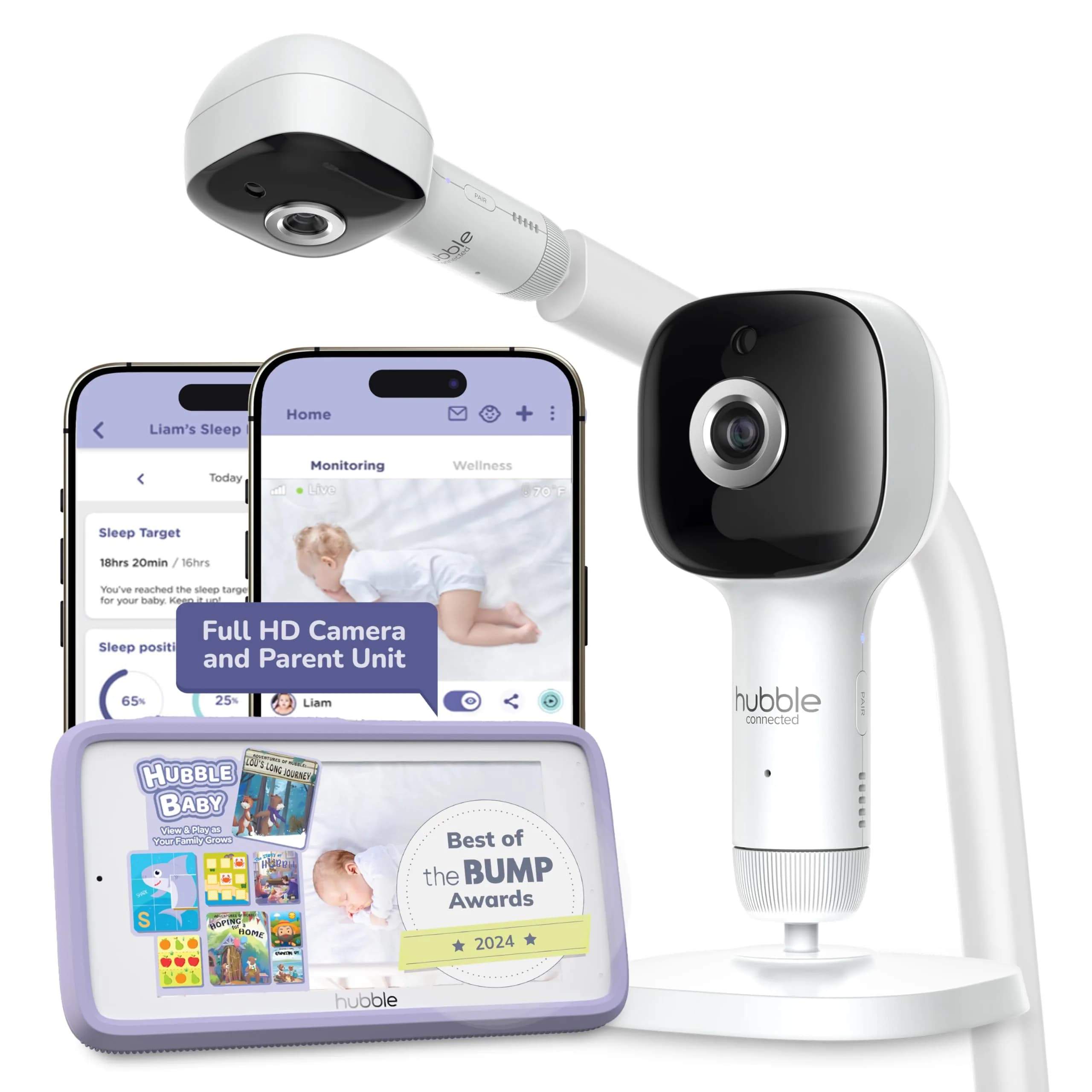 HUBBLE CONNECTED SkyVision AI Pro Baby Monitor Camera, HD 5" Home Display | AI Safety & Night Vision — Hubble SkyVision Pro