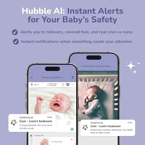 HUBBLE CONNECTED SkyVision AI Pro Baby Monitor Camera, HD 5" Home Display | AI Safety & Night Vision thumbnail 7