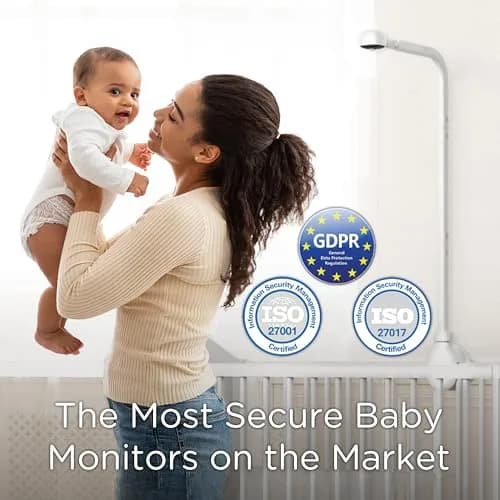 Hubble Connected SkyVision Pro Twin AI-Enhanced 2 HD Smart Camera Baby Monitors, Parent Unit, Mount, Remote Pan Tilt Zoom, 2-Way Talk, Night Vision, Nightlight, Soothing Sounds, Wellness Tracker, App thumbnail 9