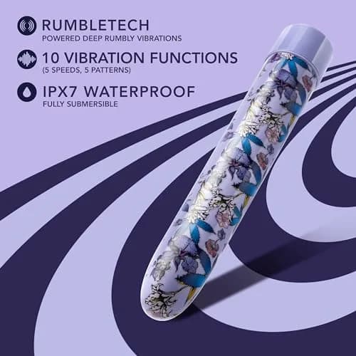 Blush Novelties Limited Addiction Floradelic 7" | Slim G-Spot Clitoral Vibrator thumbnail 4