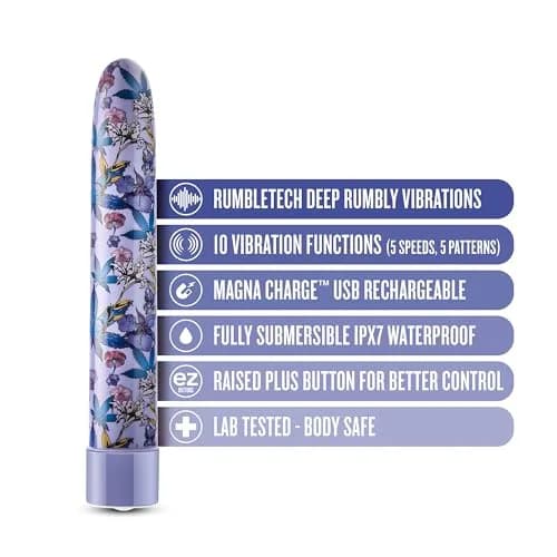 Blush Novelties Limited Addiction Floradelic 7" | Slim G-Spot Clitoral Vibrator thumbnail 2