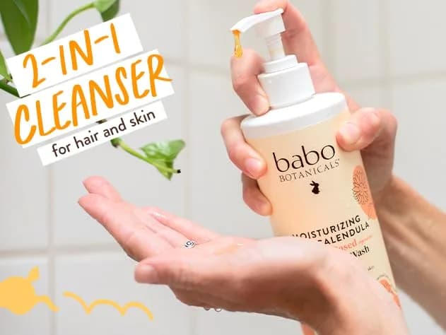 Babo Botanicals Moisturizing Oat & Calendula 2-in-1 Shampoo & Wash 946ml (32 Fl Oz) | For Dry or Sensitive Skin thumbnail 4