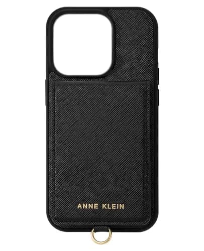 Anne Klein Saffiano Vegan Leather Apple iPhone 14 Pro Case | Stylish Wallet with Card Slots thumbnail 1