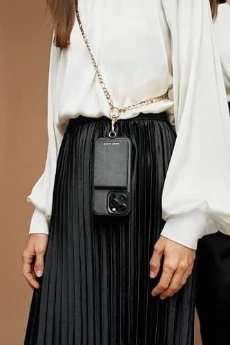 Anne Klein Saffiano Vegan Leather Apple iPhone 14 Pro Case | Stylish Wallet with Card Slots thumbnail 4