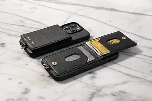 Anne Klein Saffiano Vegan Leather Apple iPhone 14 Pro Case | Stylish Wallet with Card Slots thumbnail 3