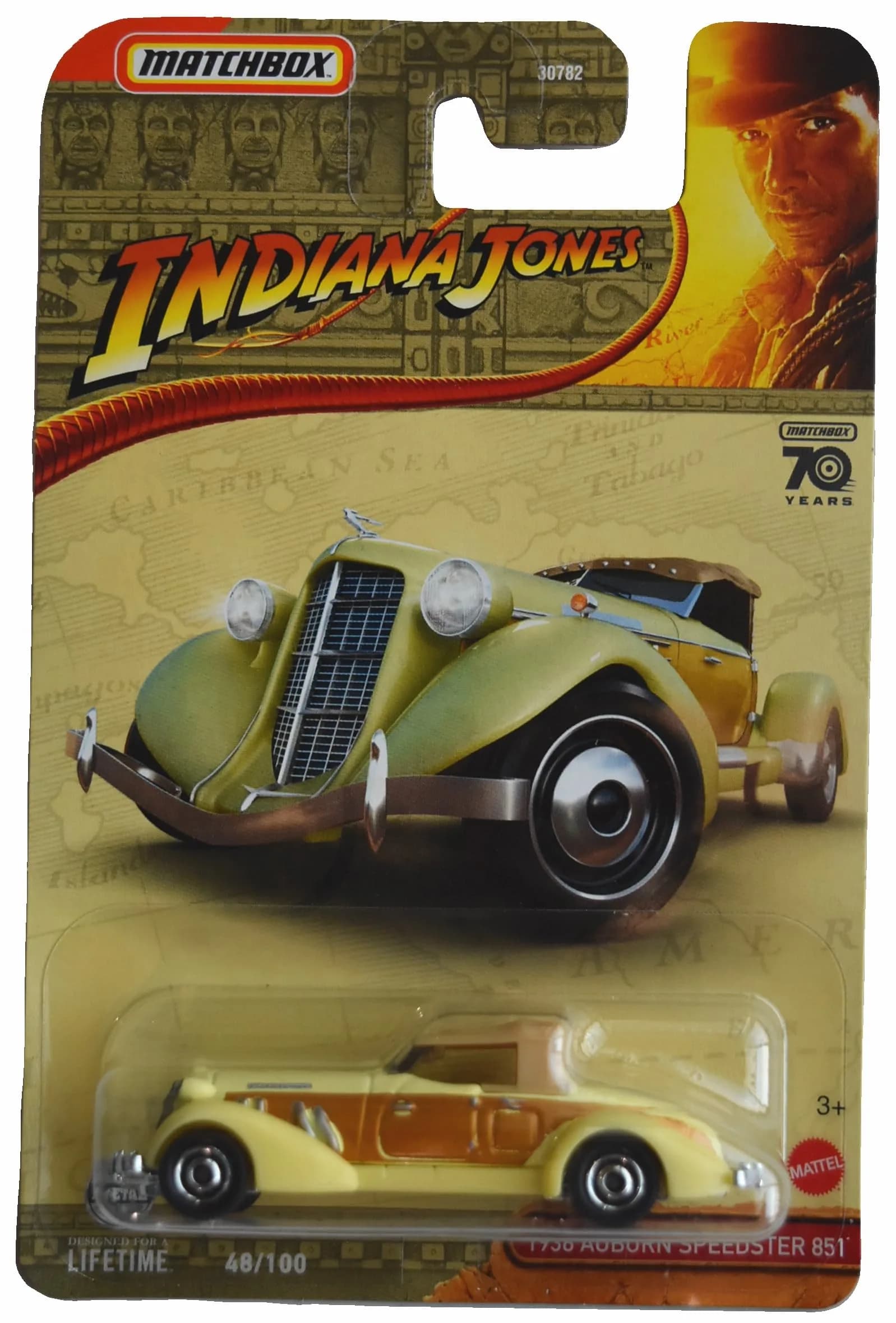 Matchbox 1936 Auburn Speedster 851 Indiana Jones 1:64 Scale Diecast Car | Collectible Model Toy — Assorted Colors