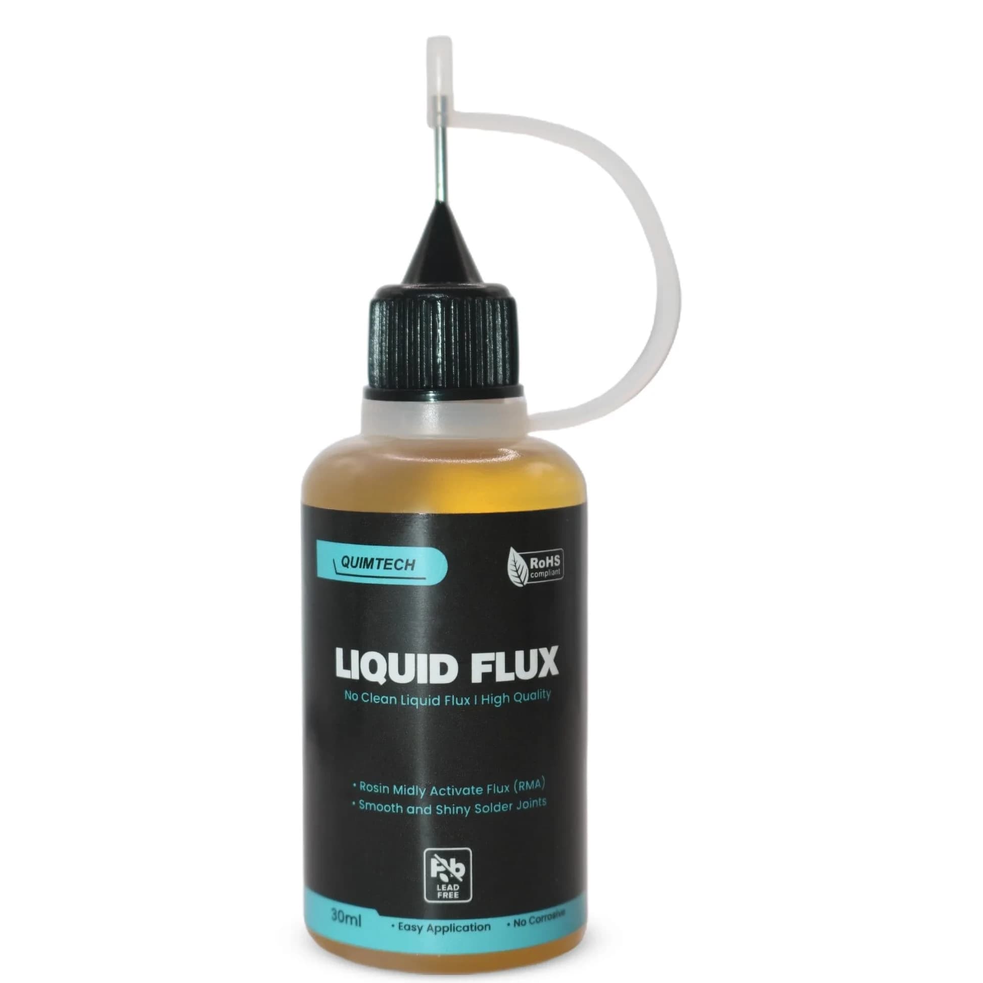 QUIMTECH Liquid Solder Flux Dropper 30ml (1 Oz.) | Advanced RMA Rosin Formula for Electronics