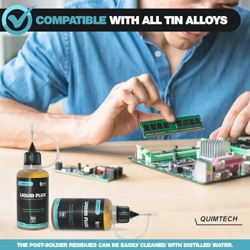 QUIMTECH Liquid Solder Flux Dropper 30ml (1 Oz.) | Advanced RMA Rosin Formula for Electronics thumbnail 6
