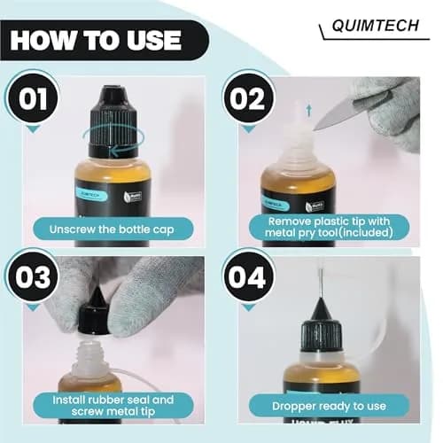 QUIMTECH Liquid Solder Flux Dropper 30ml (1 Oz.) | Advanced RMA Rosin Formula for Electronics thumbnail 2