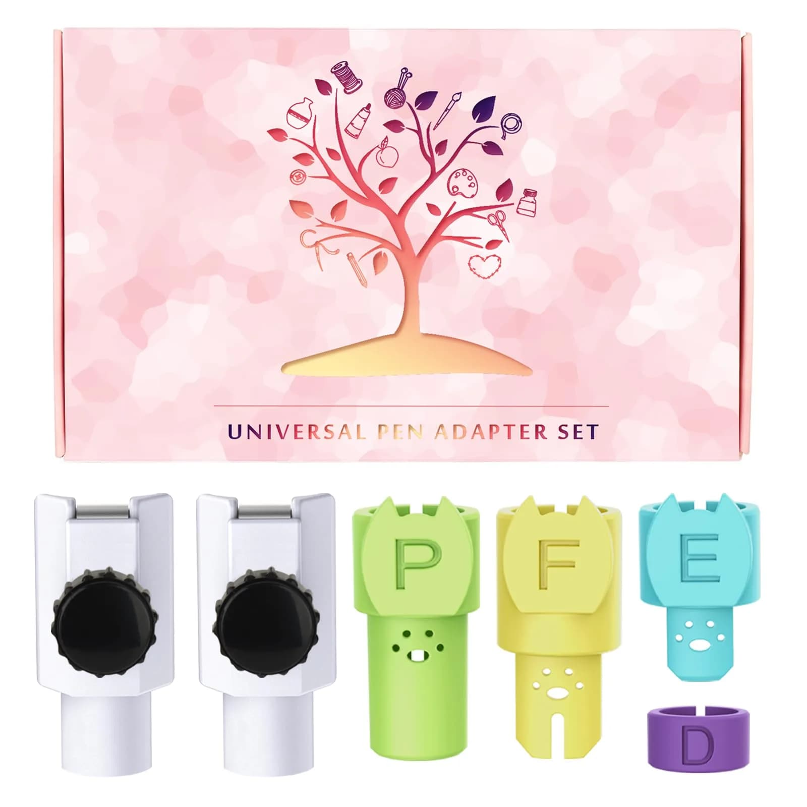 CRAVERLAND Universal Pen Adapter Set for Joy/Joy 2 & Joy Xtra, 2-Pack | Compatible with Sharpie, Crayola, Sakura Hard-Tip Pens (<0.47" Shaft) - main product image