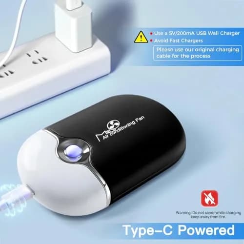 mlogiroa Lash Fan Mini Portable for Eyelash Extension | Rechargeable USB C Eyelash Dryer (Small 1.18 in x 2.7 in x 4.7 in) thumbnail 4
