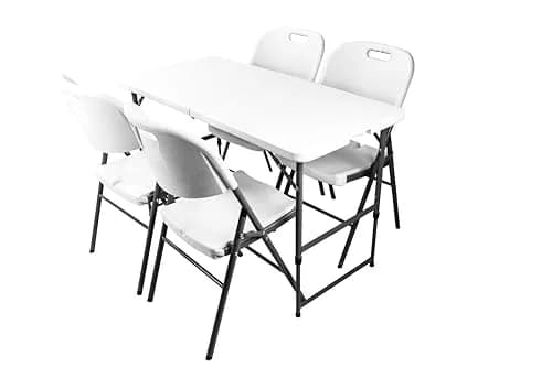 VTOY 4FT Folding Table | Heavy Duty Indoor Outdoor with Carry Handle (4FT, White) thumbnail 10