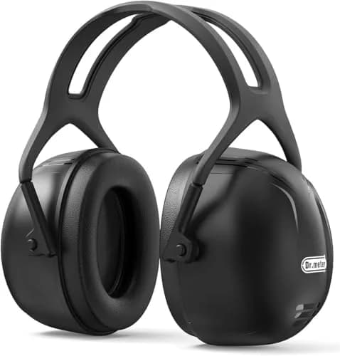 Dr.meter Large Noise Cancelling Headphones for Adults, 35dB SNR | Adjustable Headband & Double-Certified Safety thumbnail 1
