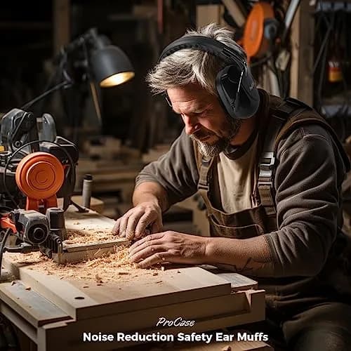 ProCase NRR 28dB Noise Cancelling Earmuffs | ANSI S3.19 Certified Passive Hearing Protection thumbnail 6
