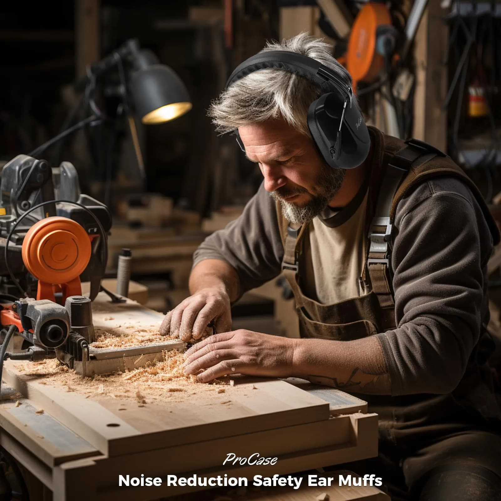 ProCase NRR 28dB Noise Cancelling Earmuffs | 28dB Noise Reduction, ANSI S3.19 Certified, Foldable Design - view 6