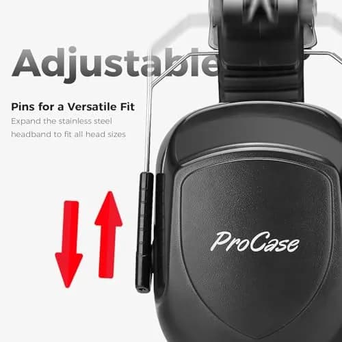 ProCase NRR 28dB Noise Cancelling Earmuffs | 28dB Noise Reduction, ANSI S3.19 Certified, Foldable Design thumbnail 2