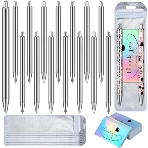 Qilery 15 Set Stainless Steel Resin Blank Epoxy Pens | 0.5mm Line Size thumbnail 1