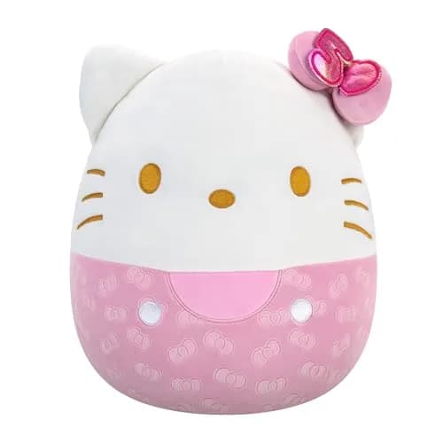 Squishmallows Hello Kitty 14-Inch Plush 50th Anniversary Pink Embossed | Ultrasoft Sanrio Toy for Kids thumbnail 1