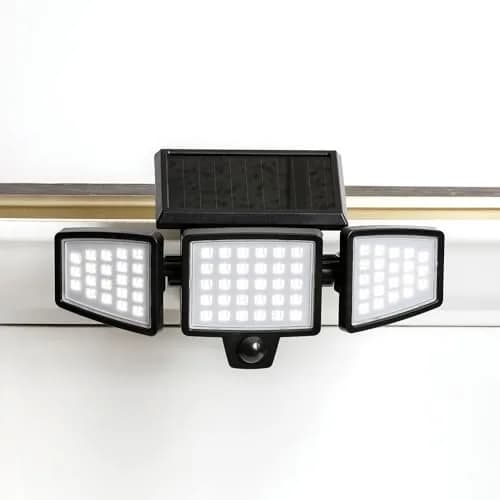 INSERT TOOLLESS PRODUCTS Solar Security Light 1,000 Lumens | Tool-Free Gutter Mount, Motion-Activated, Black thumbnail 1