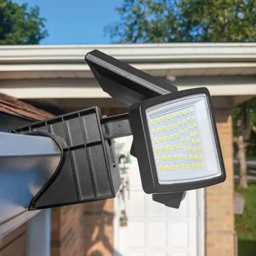 INSERT TOOLLESS PRODUCTS Solar Security Light 1,000 Lumens | Tool-Free Gutter Mount, Motion-Activated, Black thumbnail 4