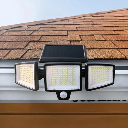 INSERT TOOLLESS PRODUCTS Solar Security Light 1,000 Lumens | Tool-Free Gutter Mount, Motion-Activated, Black thumbnail 2