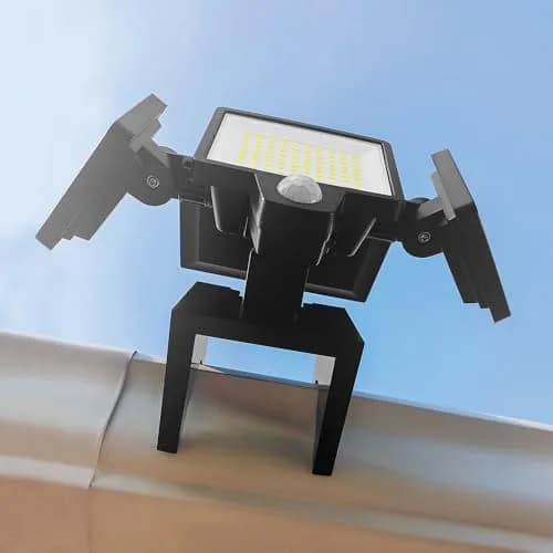 INSERT TOOLLESS PRODUCTS Solar Security Light 1,000 Lumens | Tool-Free Gutter Mount, Motion-Activated, Black thumbnail 3