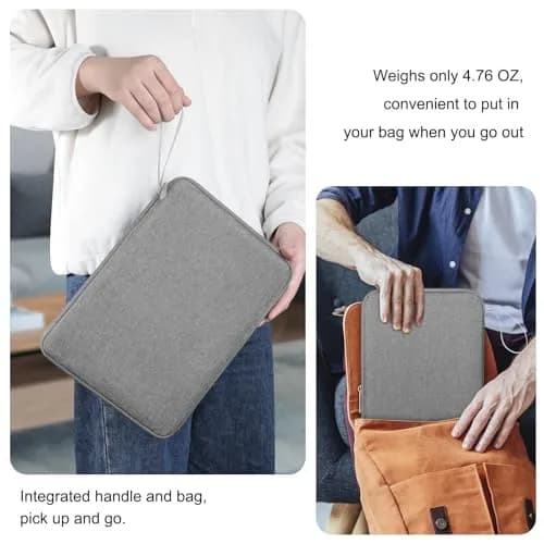 DTTO 9-11" Tablet Sleeve with Handle | Gray Portable Electronic Device Cover thumbnail 6