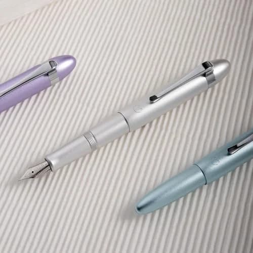 HONG DIAN M1 Fountain Pen Fine Nib Aluminium Short Travel Pen | Elegant Submarine Shape, Silver thumbnail 8