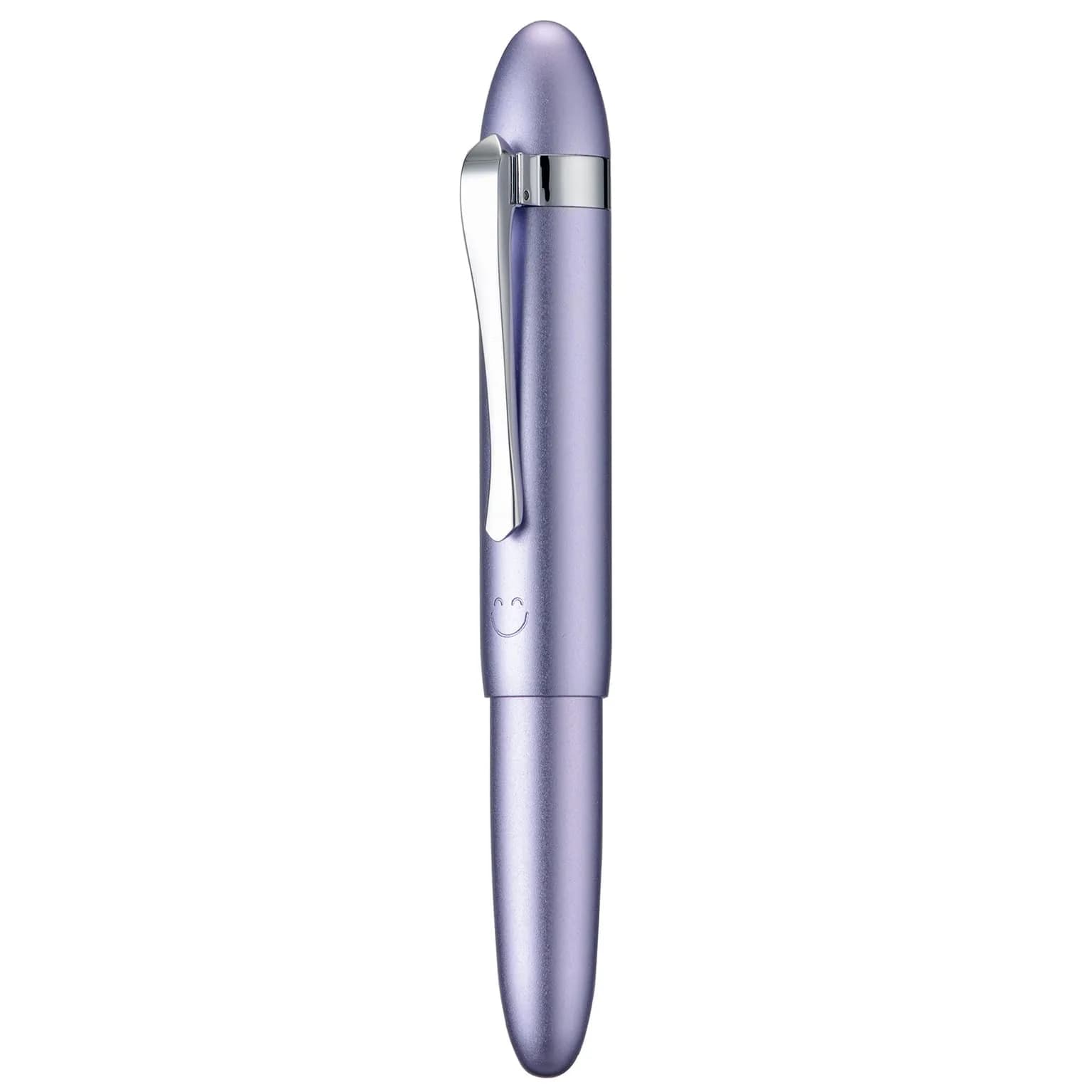 HONG DIAN M1 Fountain Pen Fine Nib, Purple & Submarine Shape Aluminium Short Mini Pocket Travel Pen | Elegant Aluminium Design, Smooth Ink Flow, Compact & Durable — Purple