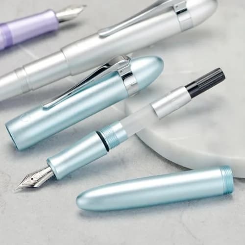 HONG DIAN M1 Fountain Pen Fine Nib, Purple & Submarine Shape Aluminium Short Mini Pocket Travel Pen | Elegant Aluminium Design, Smooth Ink Flow, Compact & Durable thumbnail 6